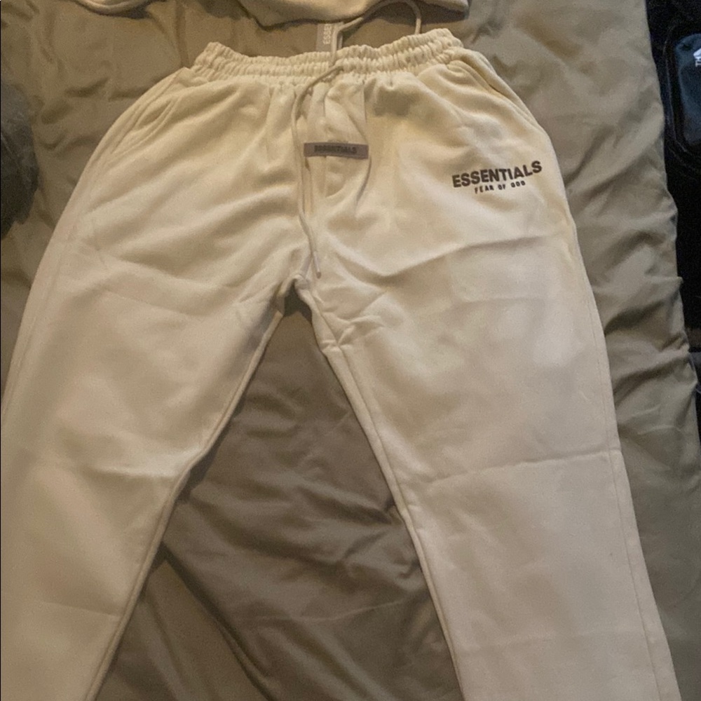 Essentials Cream Men's Pants